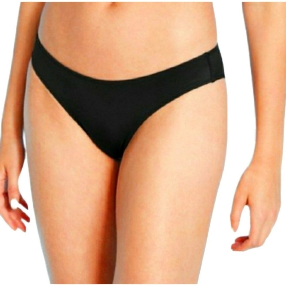 Shade & Shore Low Coverage Cheeky Bikini Bottoms Black Size M (8-10)